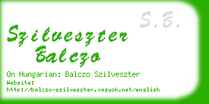 szilveszter balczo business card